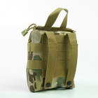 Аптечка тактическая-подсумок, камуфляж мультикам, 16×18 см, зелёная - Фото 4
