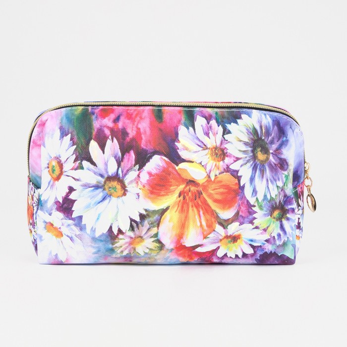 Косметичка на молнии, цвет сиреневый/разноцветный 33078