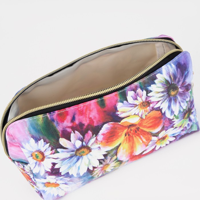 Косметичка на молнии, цвет сиреневый/разноцветный 33078