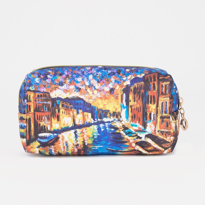 Косметичка на молнии, цвет синий/разноцветный 33082