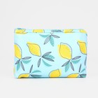 Набор косметичек 2 в 1 на молниях, цвет жёлтый/голубой - фото 54742432