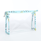 Набор косметичек 2 в 1 на молниях, цвет жёлтый/голубой - фото 54742434