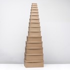 Набор коробок крафт однотонный 15в1 44×34×15.5 - 11×6×4 см - Фото 3