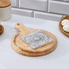 Набор посуды Доляна, менажница d=20 см, разделочная доска 25×17×1,2, подставка под кружку в подарок - фото 24997178