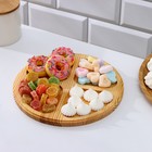 Набор посуды Доляна, менажница d=20 см, разделочная доска 25×17×1,2, подставка под кружку в подарок - фото 24997169