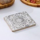 Набор посуды Доляна, менажница d=20 см, разделочная доска 25×17×1,2, подставка под кружку в подарок - фото 24997173