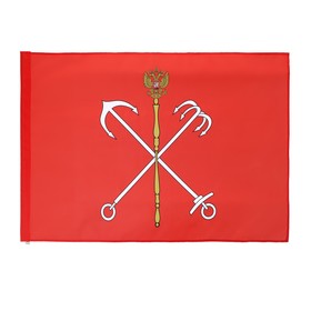 Флаг города Санкт-Петербурга, 90 х 135, полиэфирный шёлк, без древка