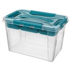 Ящик универсальный GRAND BOX, цвет голубой, с замками и вставкой-органайзером, 6,65 л . - фото 6803151