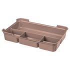 Ящик универсальный GRAND BOX, цвет коричневый, с замками и вставкой-органайзером, 6,65 л - фото 3994227