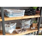 Ящик универсальный GRAND BOX, цвет коричневый, с замками и вставкой-органайзером, 6,65 л - фото 3994229