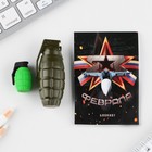Подарочный набор: блокнот, ручка-фигурная и ластик «23 февраля» - Фото 4