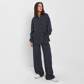 Костюм женский (рубашка, брюки) MINAKU: Enjoy цвет синий, размер 46