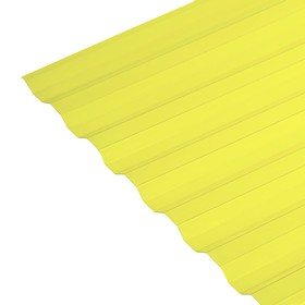 Поликарбонат монолитный, кровельный, трапеция 0.8 мм, 2 x 1,05 м, жёлтый