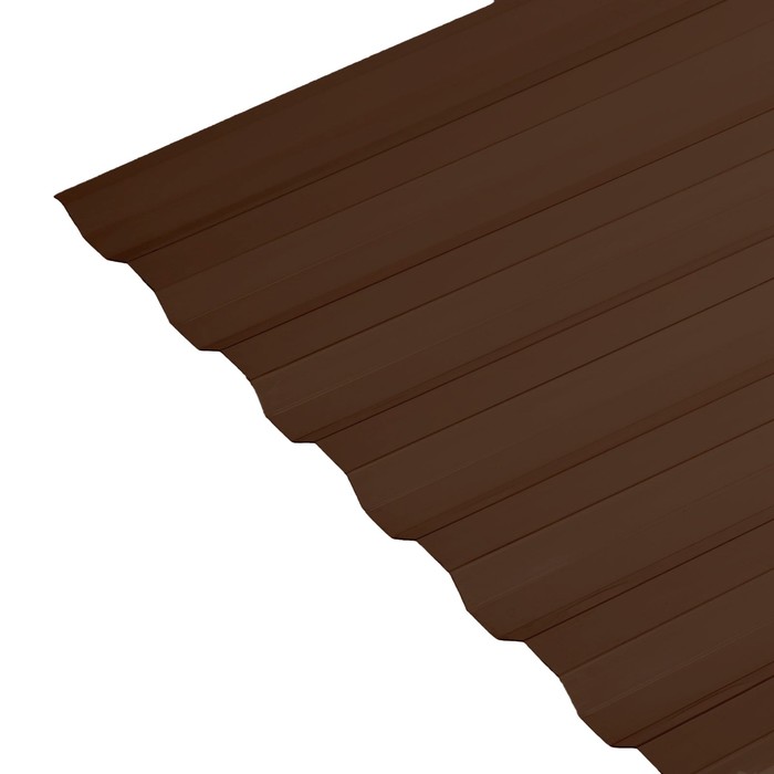 Поликарбонат монолитный, кровельный, трапеция 0.8 мм, 2 × 1,05 м, коричневый - Фото 1