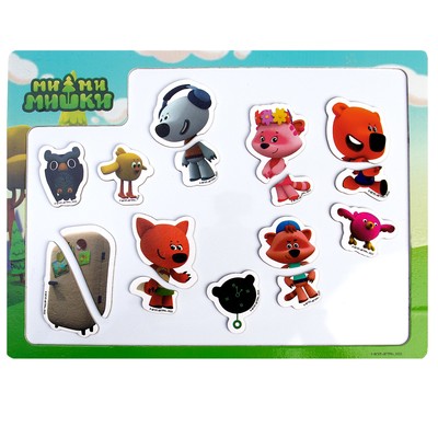 Игрушка деревянная «Ми-ми-мишки» доска магнитная 23×30 см