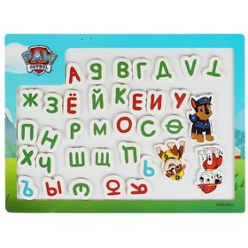 Игрушка деревянная «Щенячий Патруль» магнитная доска «Буквы»