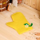 Набор банный женский "Лимончик" (шапка+рукавица+коврик) - Фото 7