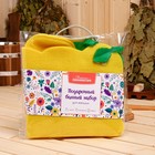Набор банный женский "Лимончик" (шапка+рукавица+коврик) - Фото 9