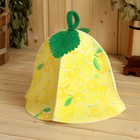 Шапка для бани и сауны «Лимончик», 70% полиэфир, 30% шерсть - Фото 1