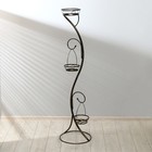 Подставка для цветов, напольная, разборная, на 3 горшка, d=18 см, бронзовая - Фото 1