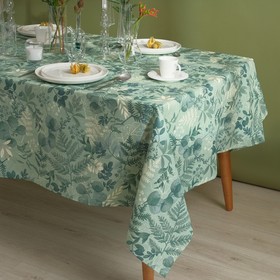 Скатерть «Доляна. Лесная прохлада», 146×220 см, 50% хлопок, 50% пэ, рогожка 158 г/м²