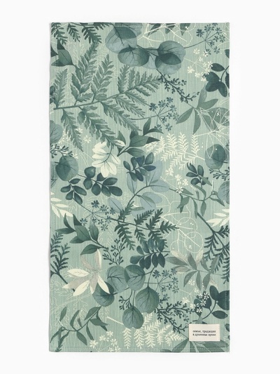 Кухонное полотенце «Доляна. Лесная прохлада», 33×60 см, 50% хлопок, 50% п/э, рогожка 158 г/м²