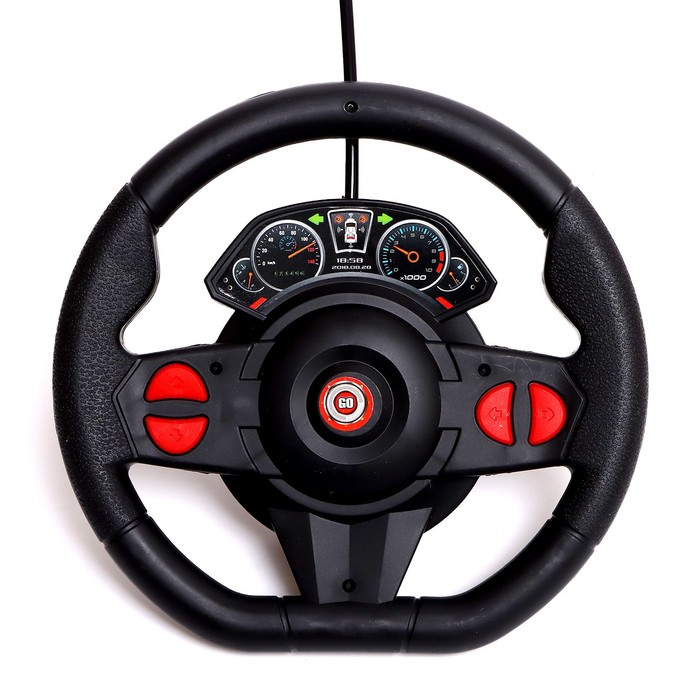 Машина радиоуправляемая RACE, 1:16, педали и руль, работает от батареек, цвет красный 60227