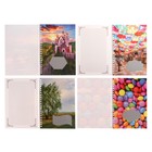 Блокнот А5, 52 листа в клетку на гребне, обложка мелованный картон, ВД лак, блок офсет, МИКС 9468063