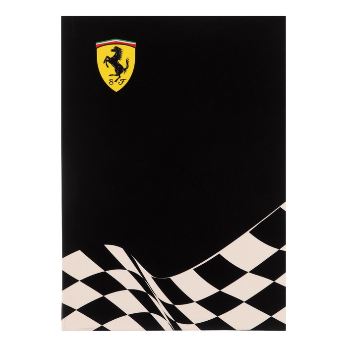 Записная книжка А5, 96 листов в клетку Ferrari, интегральная обложка, ламинация Soft-Touch, блок офсет