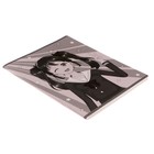 Тетрадь 48 листов в клетку на скрепке "Аниме сепия", обложка бумага, текстура, блок №2 (серые листы), МИКС - фото 30798881