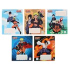 Тетрадь 24 листов в линию на скрепке "Naruto", обложка мелованный картон, выборочный УФ двойной, блок офсет, МИКС - фото 319256063