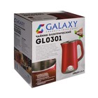 Чайник электрический Galaxy GL 0301, пластик, колба металл, 1.5 л, 2000 Вт, красно-чёрный - фото 51338256 Чайник электрический Galaxy GL 0301, пластик, колба металл, 1.5 л, 2000 Вт, красно-чёрный - фото 51338256