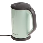 Чайник электрический Galaxy GL 0330, пластик, колба металл, 1.7 л, 2000 Вт, салатовый - фото 51338277 Чайник электрический Galaxy GL 0330, пластик, колба металл, 1.7 л, 2000 Вт, салатовый - фото 51338277