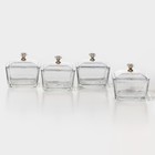 Менажница «Голд», 19.5×19.5 см, на бамбуковой подставке, с крышками, стекло, прозрачная - Фото 7