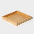 Менажница «Голд», 19.5×19.5 см, на бамбуковой подставке, с крышками, стекло, прозрачная - Фото 8