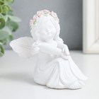 Сувенир полистоун "Малышка-ангелок - посиделки" белоснежный" МИКС 7,5х7х8,5 см - фото 22006336