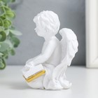 Сувенир полистоун "Белоснежный ангел с книгой" с золотом МИКС 9,5х7,5х6,5 см - фото 6804372