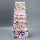 Набор коробок 5 в 1, упаковка подарочная, «Цветочный сад», 14 х 14 х 8‒22 х 22 х 12 см - фото 22006653