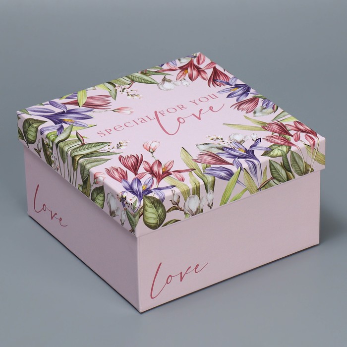 Набор коробок 5 в 1, упаковка подарочная, «Цветочный сад», 14 х 14 х 8‒22 х 22 х 12 см - фото 1907623715