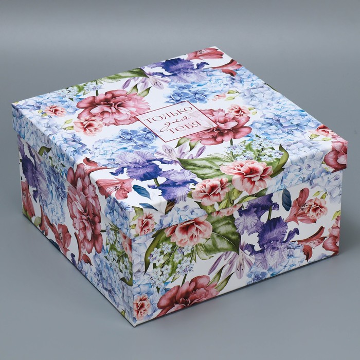 Набор коробок 5 в 1, упаковка подарочная, «Цветочный сад», 14 х 14 х 8‒22 х 22 х 12 см - фото 1907623709