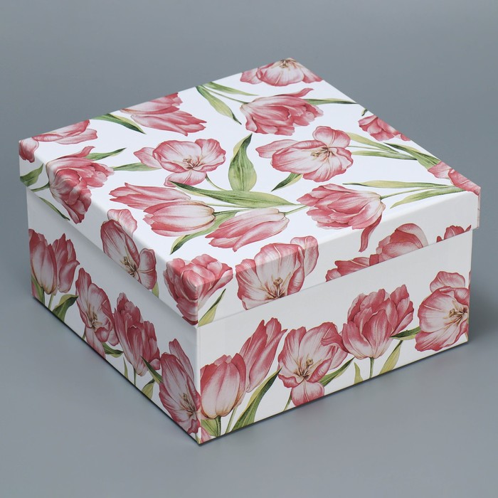 Набор коробок 5 в 1, упаковка подарочная, «Цветочный сад», 14 х 14 х 8‒22 х 22 х 12 см - фото 1907623713
