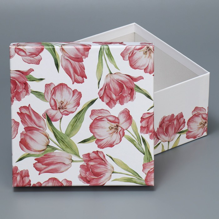 Набор коробок 5 в 1, упаковка подарочная, «Цветочный сад», 14 х 14 х 8‒22 х 22 х 12 см - фото 1907623714