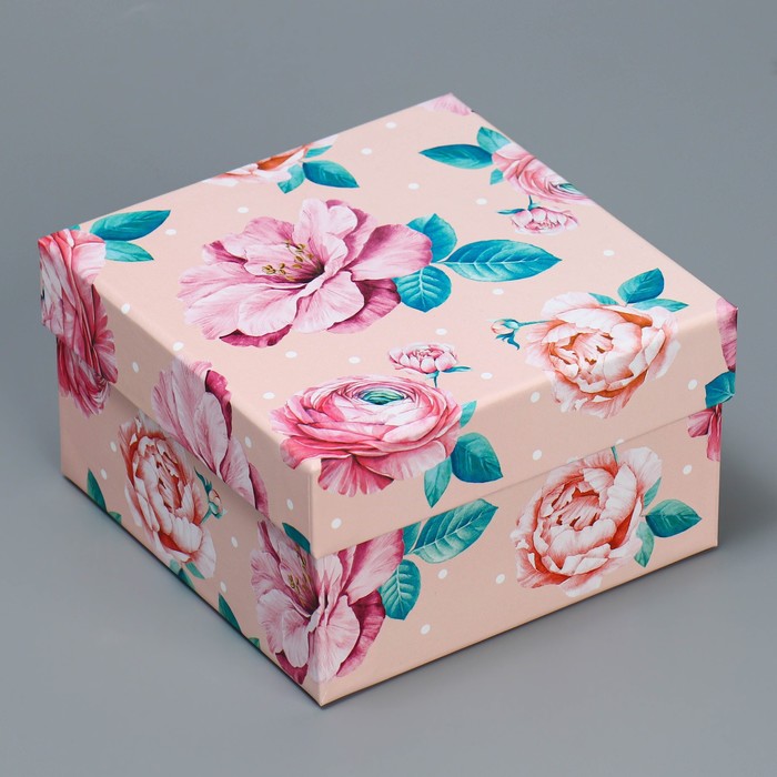 Набор коробок 6 в 1, упаковка подарочная, «Цветы», 10.2 х 10.2 х 6 - 20 х 20 х 11 см - фото 1907623733
