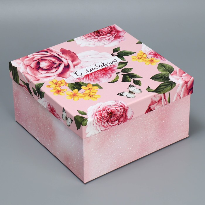 Набор коробок 6 в 1, упаковка подарочная, «Цветы», 10.2 х 10.2 х 6 - 20 х 20 х 11 см - фото 1907623725