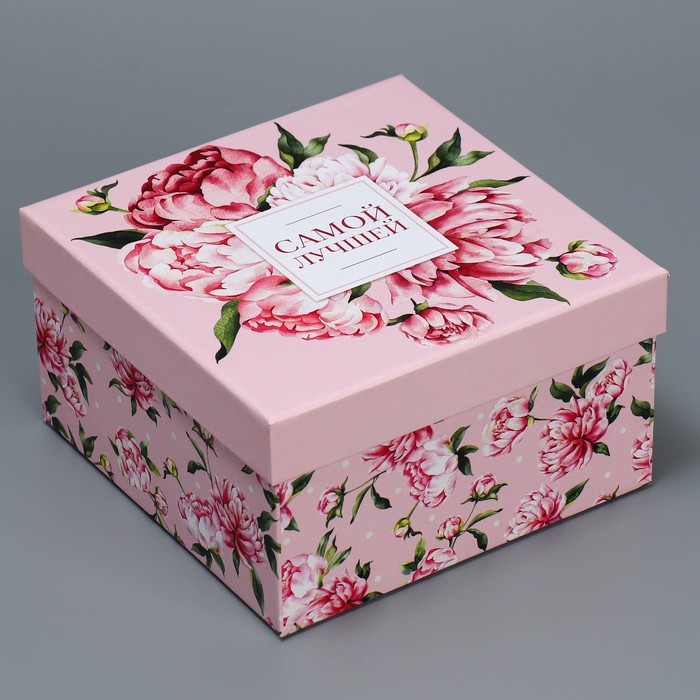 Набор коробок 6 в 1, упаковка подарочная, «Цветы», 10.2 х 10.2 х 6 - 20 х 20 х 11 см - фото 1907623729