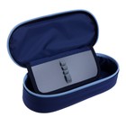 Пенал-футляр 85 х 210 х 50 мм с откидной планкой, мягкий, текстильный, Calligrata ПМК 24-42, синий/голубой - Фото 5