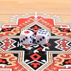 Нарды деревянные большие, настольная игра "Голубой узор", 50 х 50 см, с шашками - фото 24508895