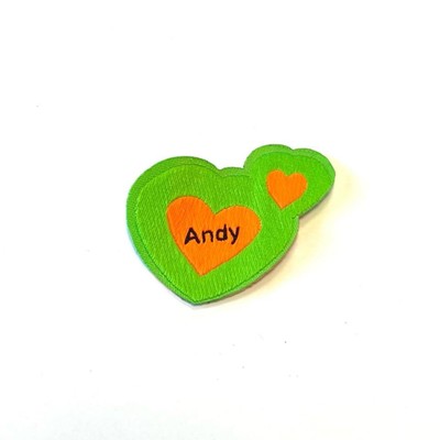Нашивка Andy, размер 4,5x3,5 см, цвет зеленый