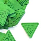 Нашивка Heatbeat, размер 4 см, цвет зеленая