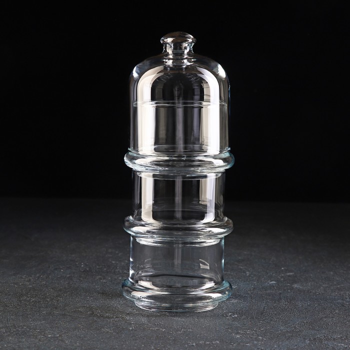 Набор ёмкостей стеклянных с крышкой Villa Patisserie, одна ёмкость 210 мл, 3 шт - Фото 1